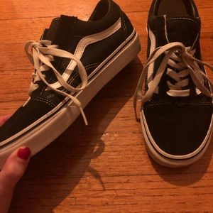 Old school black and white Vans Size 7.5